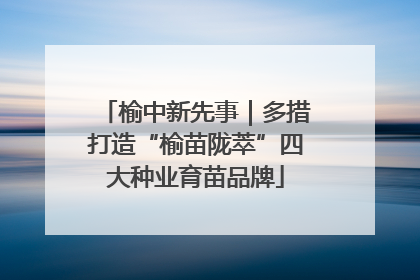榆中新先事｜多措打造“榆苗陇萃”四大种业育苗品牌