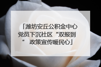 潍坊安丘公积金中心党员下沉社区“双报到” 政策宣传暖民心