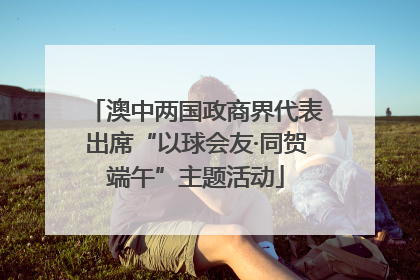 澳中两国政商界代表出席“以球会友·同贺端午”主题活动