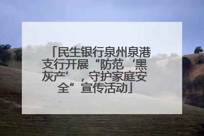 民生银行泉州泉港支行开展“防范‘黑灰产’，守护家庭安全”宣传活动