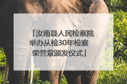 汝南县人民检察院举办从检30年检察荣誉章颁发仪式