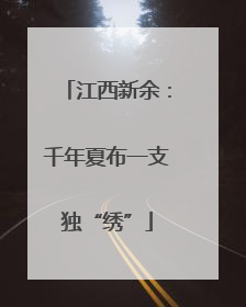 江西新余：千年夏布一支独“绣”