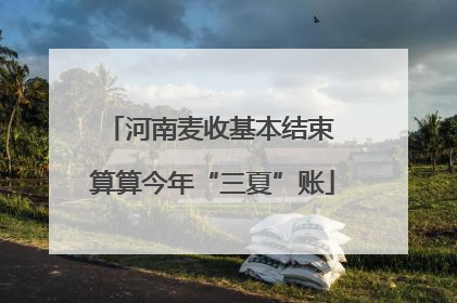 河南麦收基本结束 算算今年“三夏”账