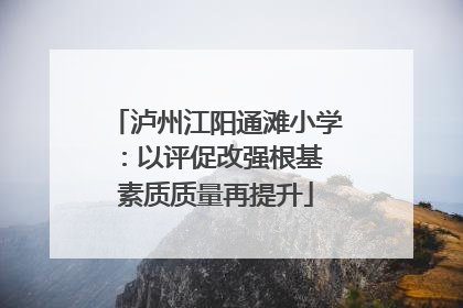泸州江阳通滩小学：以评促改强根基 素质质量再提升