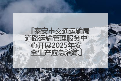 泰安市交通运输局道路运输管理服务中心开展2025年安全生产应急演练