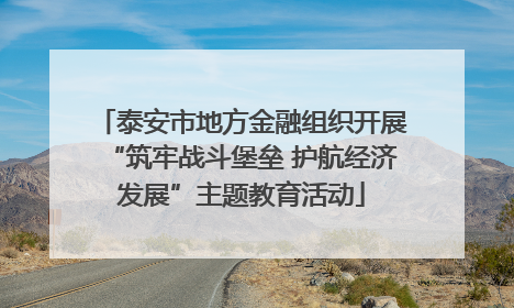 泰安市地方金融组织开展“筑牢战斗堡垒 护航经济发展”主题教育活动