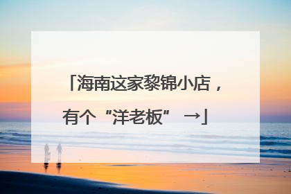海南这家黎锦小店，有个“洋老板” →