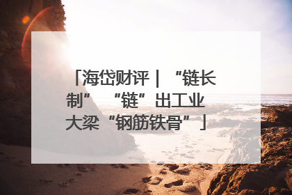海岱财评｜“链长制” “链”出工业大梁“钢筋铁骨”