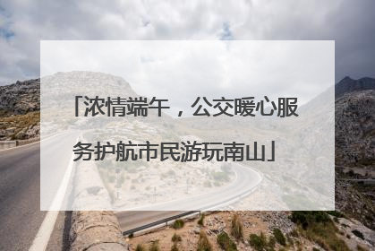 浓情端午，公交暖心服务护航市民游玩南山