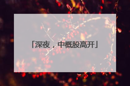 深夜，中概股高开