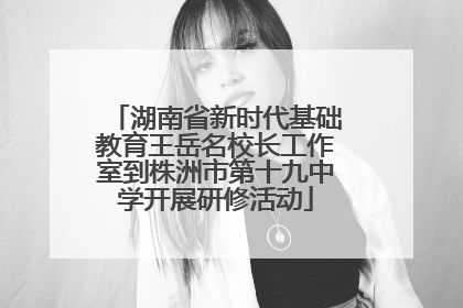 湖南省新时代基础教育王岳名校长工作室到株洲市第十九中学开展研修活动
