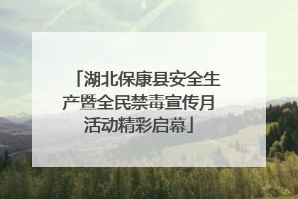 湖北保康县安全生产暨全民禁毒宣传月活动精彩启幕