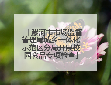 漯河市市场监督管理局城乡一体化示范区分局开展校园食品专项检查