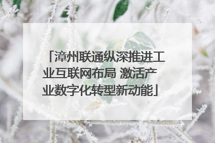 漳州联通纵深推进工业互联网布局 激活产业数字化转型新动能