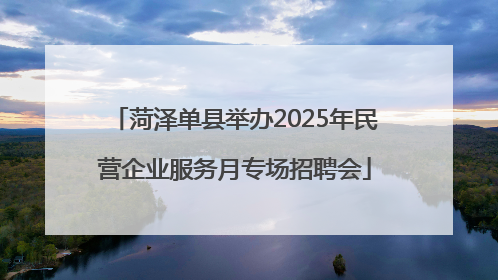 菏泽单县举办2025年民营企业服务月专场招聘会