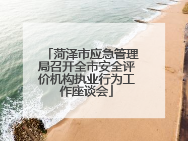 菏泽市应急管理局召开全市安全评价机构执业行为工作座谈会