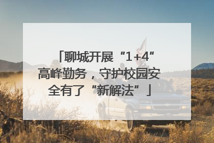 聊城开展“1+4”高峰勤务，守护校园安全有了“新解法”