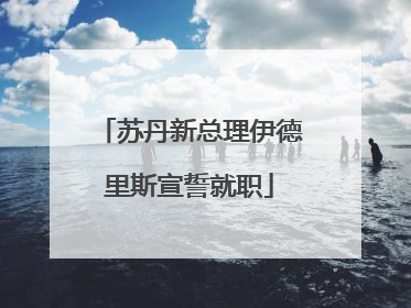 苏丹新总理伊德里斯宣誓就职