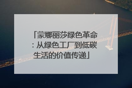 蒙娜丽莎绿色革命：从绿色工厂到低碳生活的价值传递