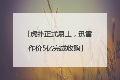 虎扑正式易主，迅雷作价5亿完成收购