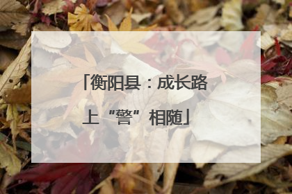 衡阳县：成长路上“警”相随