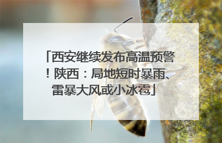西安继续发布高温预警！陕西：局地短时暴雨、雷暴大风或小冰雹