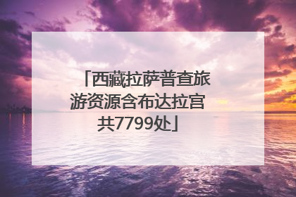 西藏拉萨普查旅游资源含布达拉宫共7799处