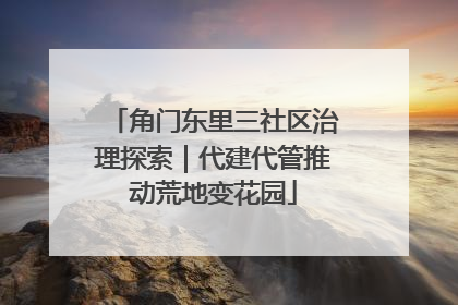 角门东里三社区治理探索｜代建代管推动荒地变花园