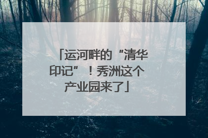 运河畔的“清华印记”！秀洲这个产业园来了