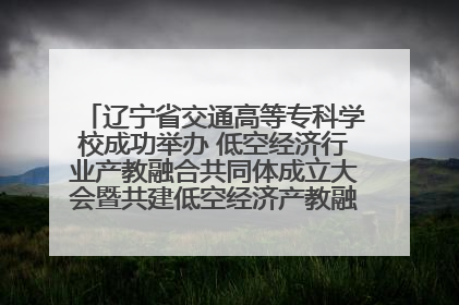 辽宁省交通高等专科学校成功举办 低空经济行业产教融合共同体成立大会暨共建低空经济产教融合新生态论坛