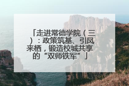 走进常德学院（三）：政策筑基、引凤来栖，锻造校城共享的“双师铁军”