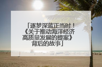 逐梦深蓝正当时！《关于推动海洋经济高质量发展的提案》背后的故事
