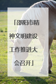 邵阳市精神文明建设工作推进大会召开