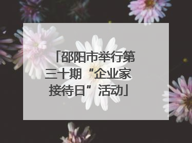 邵阳市举行第三十期“企业家接待日”活动