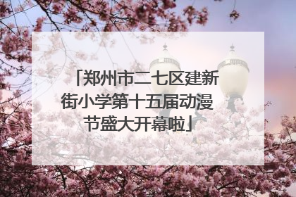 郑州市二七区建新街小学第十五届动漫节盛大开幕啦
