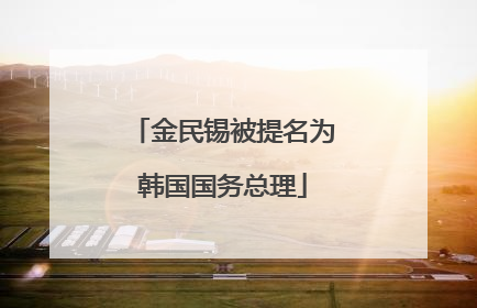金民锡被提名为韩国国务总理