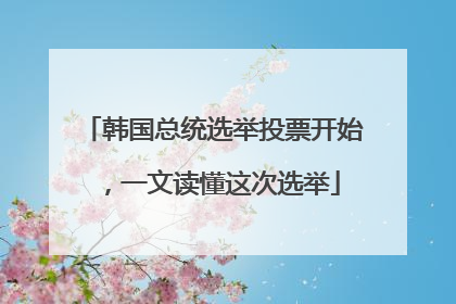 韩国总统选举投票开始，一文读懂这次选举