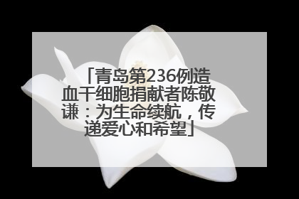 青岛第236例造血干细胞捐献者陈敬谦：为生命续航，传递爱心和希望