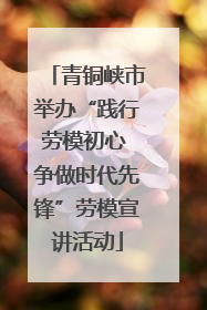 青铜峡市举办“践行劳模初心 争做时代先锋”劳模宣讲活动
