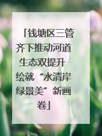 钱塘区三管齐下推动河道生态双提升 绘就“水清岸绿景美”新画卷