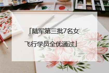 陆军第三批7名女飞行学员全优通过