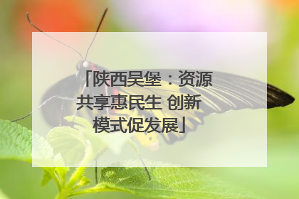 陕西吴堡：资源共享惠民生 创新模式促发展