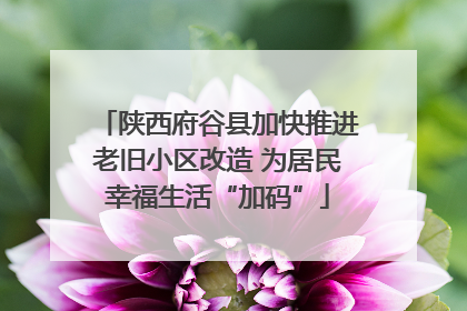 陕西府谷县加快推进老旧小区改造 为居民幸福生活“加码”