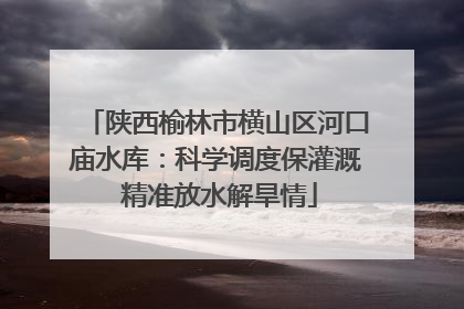 陕西榆林市横山区河口庙水库：科学调度保灌溉 精准放水解旱情
