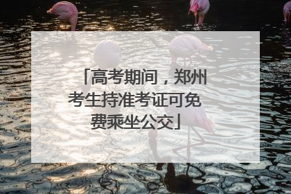 高考期间，郑州考生持准考证可免费乘坐公交