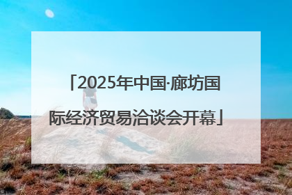 2025年中国·廊坊国际经济贸易洽谈会开幕
