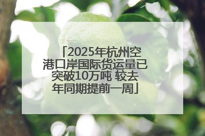 2025年杭州空港口岸国际货运量已突破10万吨 较去年同期提前一周