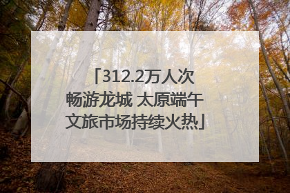 312.2万人次畅游龙城 太原端午文旅市场持续火热