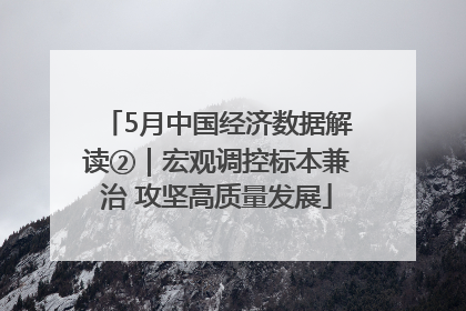 5月中国经济数据解读②｜宏观调控标本兼治 攻坚高质量发展