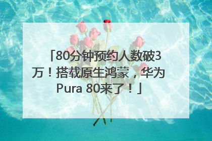 80分钟预约人数破3万！搭载原生鸿蒙，华为Pura 80来了！